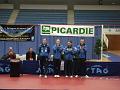Les filles de St Quentin avec leur coach, Martina Safran, Sanja Paukovic, Aurore Dessaint et Franck Delcambre